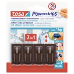 tesa POWERSTRIPS® háčiky na záclony tesa Powerstrips® Vario  hnedá Množstvo: 4 ks