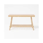Polička na topánky v dubovom dekore Wireworks Bench 75
