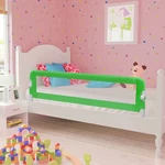 [EU Direct] vidaxl 276084 Toddler Safety Bed Rail 2 pcs Green 150x42 cm Fabric Polyester Children's Bed Barrier Fence Fo