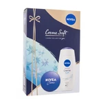 Nivea Creme Soft dárková kazeta sprchový gel Creme Soft 250 ml + univerzální krém Creme 75 ml pro ženy