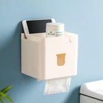 Jordan&Judy 3 in 1 Waterproof Wall Mounted Bathroom Tissue Box Roll Issue Facial Tissue Dispenser Adhesive Hanging Cell