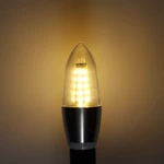 KingSo LED Filament Light Bulb Warm White/White Light 550LME12 Candelabra Base Lamp 5.5W Incandescent Replacement Gold