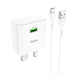 HOCO C92B QC3.0 18W UK Plug Fast Charging Charger with Type-C Cable for Xiaomi Mi9 OnePlus 9 5G Global Rom for Samsung G
