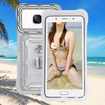 Tteoobl Universal 60m Waterproof Mobile Phone Case Touch Screen with Transparent Window Shockproof Full Cover Underwater