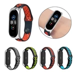 Bakeey Metal Shell Silicone Double Color Air Hole Reverse Smart Watch Band Replacement Strap For Xiaomi Mi Band 5 Non-or