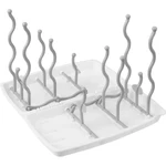 BabyOno Bottle Drying Rack odkvapkávač na fľaše I. Grey 1 ks