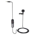 TELESIN Microphone 5.5m Clip-on Lavalier Mini Audio 3.5mm Collar Condenser Lapel Mic for Recording For Canon iPH0NE DSLR