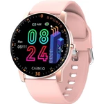 Inteligentné hodinky Carneo Gear+ platinum woman (8588007861159) ružová šikovné hodinky • 1,22" displej • dotykové/tlačidlové ovládanie • Bluetooth 4.