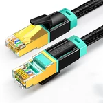 SAMZHE Cat8 SSTP Ethernet Cable Networking Nylon Braided High Speed 40Gbps 2000MHz Network Internet Cord