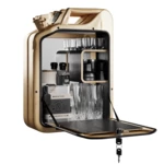 Minibar / kanistr - Bar Cabinet, Gold, 6 variant - Danish Fuel Varianta: Smoked Oak