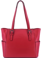 Moderní dámská kožená kabelka Arteddy - tmavě červená