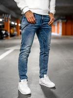 Tmavě modré pánské džíny regular fit Bolf HY1052