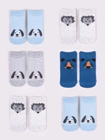 Yoclub Kids's Boys' Ankle Thin Cotton Socks Patterns Colours 6-pack SKS-0072C-AA00