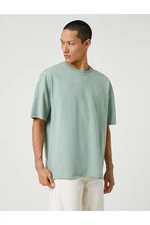 Koton Basic Oversize T-shirt Okrągły Dekolt Krótki Rękaw