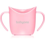 BabyOno Be Active Ergonomic Training Cup tréninkový hrnek s držadly Pink 6 m+ 120 ml