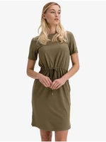 Khaki Women's Short Dress with Tightening at the Waist SuperDry - Women Khaki Women's Short Dress with Tightening at the Waist SuperDry - Women
