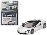 McLaren Artura Ice Silver Metallic with Black Top Limited Edition to 2040 pieces Worldwide 1/64 Diecast Model Car by True Scale Miniatures