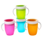 1PC 360 Baby Cups Can Be Rotated Magic Cup Baby Learning Drinking Cup LeakProof Child Water Cup Bottle 207ML Copos