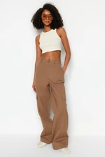 Trendyol Camel Cargo Woven Trousers with Pocket