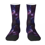 Purple Blue Cosmic Star Galaxy Sock Socks Men Women Polyester Stockings Customizable Design