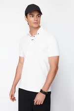 Trendyol White Regular/Regular Fit Polo Neck T-shirt