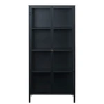 Czarna metalowa witryna 90x190 cm Carmel – Unique Furniture