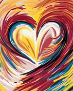 Zuty Coeur peint arc-en-ciel