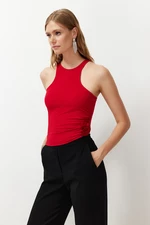 Trendyol Red Rose Detailed Knitted Blouse