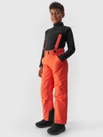 Chlapecké lyžařské kalhoty se šlemi membrána 8000 - oranžové