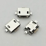 20pcs Micro connector heavy plate 1.0 SMD 2 feet Mini usb connector 5P female Tablet charging seat Mobile phone charging socket