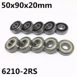 1pcs 6210-2RS ball bearing 50x90x20 mm deep groove ball bearing High quality 6210RS