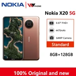 Nokia X20 5G Smartphone 6.67 inch FHD+ Display 8GB 128GB 4470mAh Battery Snapdragon 480 64MP Quad Camera 32MP Selfie 2 SIM Card
