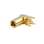 Superbat SMB Female pin Right Angle thru hole PCB Mount Goldplated RF Coaxial Connector
