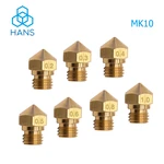 MK10 M7 Thread Brass 1.75mm Filament Nozzles 0.2/0.3/0.4/0.5/0.6/0.8/1.0mm Copper 3D Printers Parts