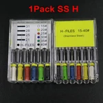 25mm 1Pack Dental SS H Files 15-40# Stainless Steel Endodontics Root Canal Instruments Hedstrom Clinical Tools for Dentist