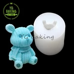 Dorica New Scarf Bear Design Diy Craft Candle Mould Fondant Silicone Mousse Mold Cake Decorating Tools Kitchen Baking Supplies
