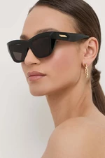 Slnečné okuliare Bottega Veneta dámske, čierna farba