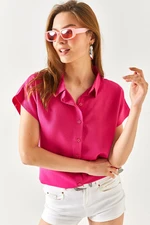 Olalook Women's Fuchsia Bat Viscose Shirt
