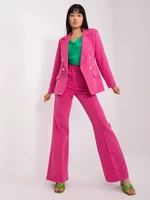 Dark pink elegant set with trousers