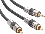Eagle Cable Deluxe II 3.5mm Jack Male to 2x RCA Male 1,6 m Negru Hi-Fi AUX cablu