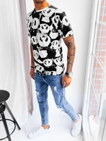 White men's T-shirt with Dstreet print
