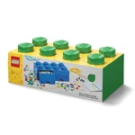 LEGO úložný box 8 s šuplíky - tmavě zelená