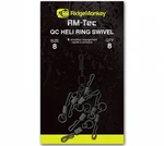 Ridgemonkey rychlovýměnný obratlík s kroužkem quick change heli ring swivel-velikost 8 Ridgemonkey rychlovýměnný obratlík s kroužkem quick change heli ring swivel-velikost 8