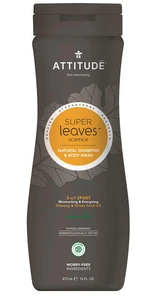ATTITUDE Přírodní pánský šampón & tělové mýdlo (2v1) Super leaves s detoxikačním účinkem - normální vlasy 473 ml ATTITUDE Přírodní pánský šampón & tělové mýdlo (2v1) Super leaves s detoxikačním účinkem - normální vlasy 473 ml