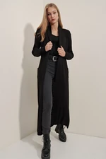 Bigdart 15690 Long Knitwear Cardigan - Black