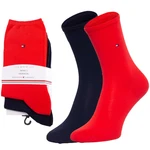 Tommy Hilfiger Woman's 2Pack Socks 371221684 Red/Navy Blue