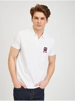 White Mens Polo T-Shirt Tommy Hilfiger - Men