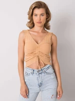 Camel Women's Top with Hemming