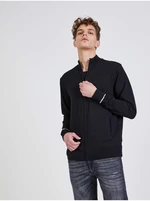 Black men's sweater with stand-up collar Guess Kennard - Men