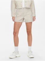Beige Denim Shorts ONLY Phine - Women